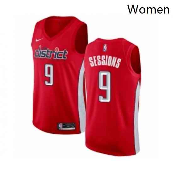 Womens Nike Washington Wizards 9 Ramon Sessions Red Swingman Jersey Earned Edition